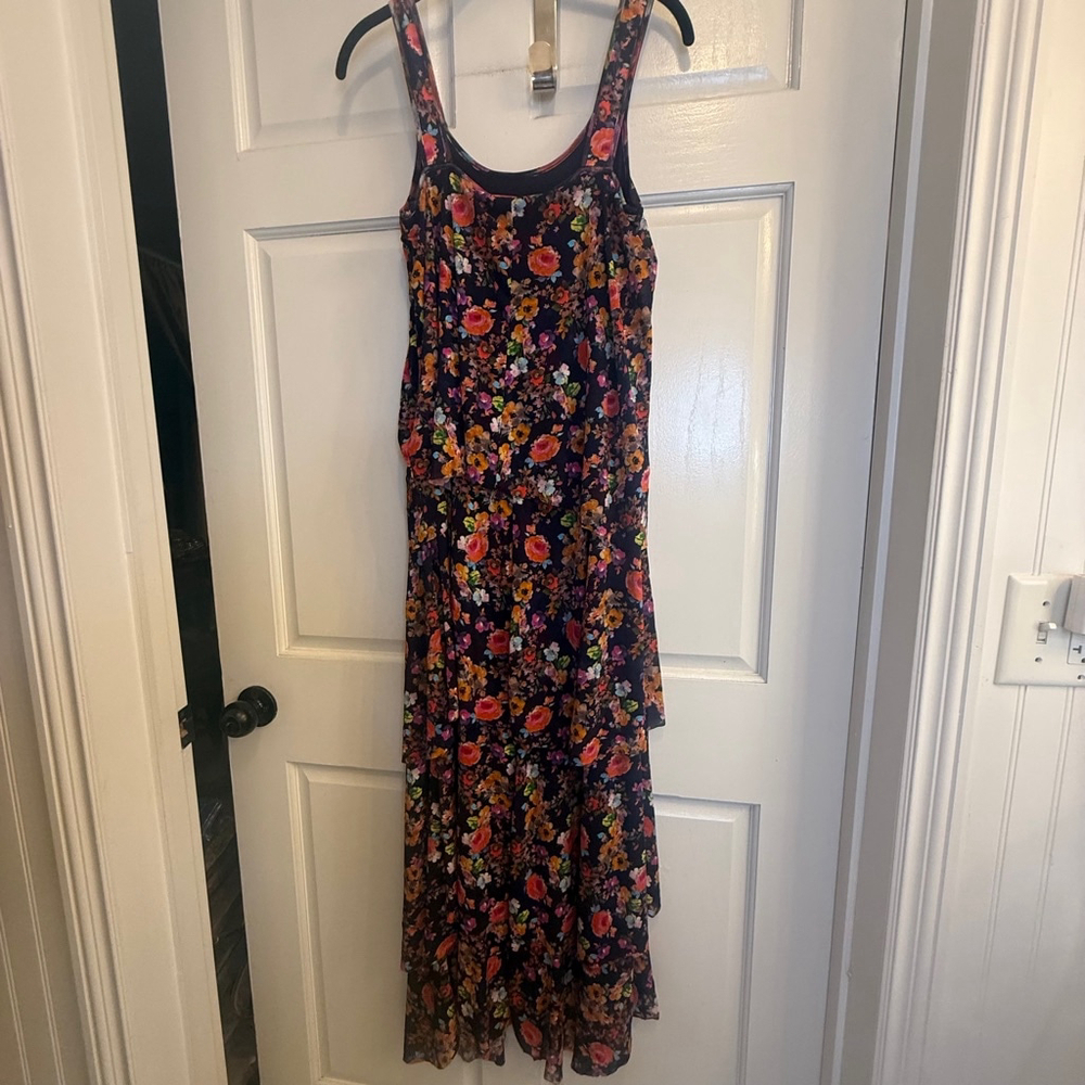 Women's Elena Wang Black/Floral Print Dress S/P